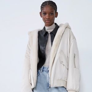 ZARA REVERSIBLE BOMBER -- LIKE NEW!